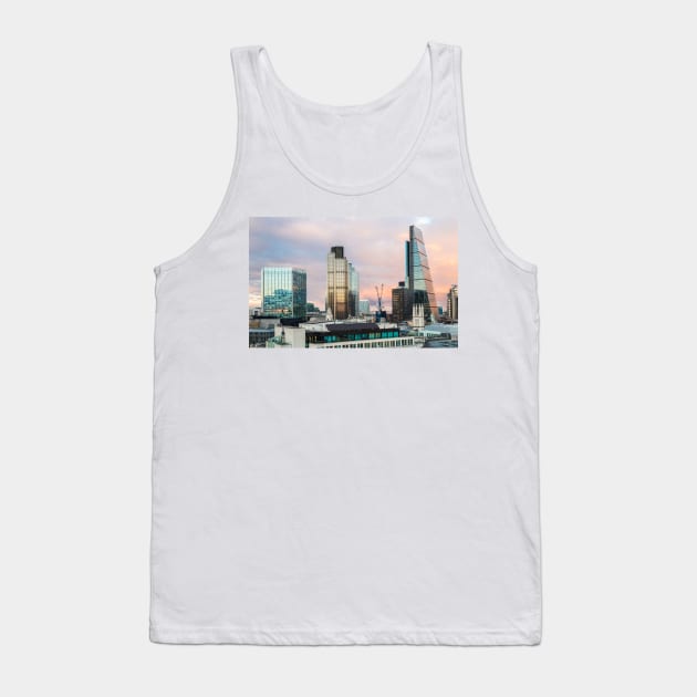 City of London Evening Skyline Tank Top by GrahamPrentice